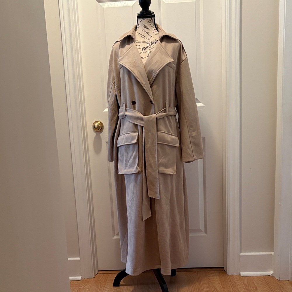 Forever 21 Tan Oversized Trench Coat